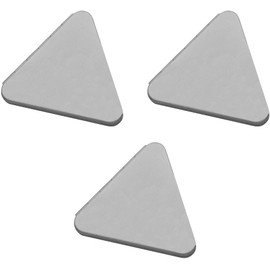 Stephanie Imports - Juego de 3 espejos compactos de doble cara (plata, triángulo)