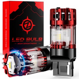 ZONBEAM 7440 W21W LED Reverse Backup Light Bulbs, CANBUS Error Free,No Hyper Flash - 1860-SMD Chips Powerful & Super Bright with Cooling Fan - CK & Standard Socket Plug-and-Play