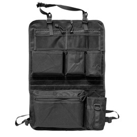 PangolinTiger Seat Back Organiser, Tactical Molle Organizer for Vehicle Seat, 7 Compartments, Mesh Pocket, Black/Khaki/Army Green (Black)