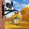 Plant Hangers Outdoor Iron Heavy Duty Ornamental Chicken Silhouette Wall