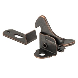 Antique Copper Plated Spring Action Elbow Door Catch & Latch - Hardware for Doors, Spring Loaded Catch for Antique, Vintage or Modern Furniture - VL1-SAC