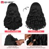 WIGNEE V Part Yaki Curly Wig Natural Look for Women