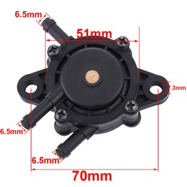 Hipa 49040-7001 Fuel Pump + 49019-0027 Fuel Filter for Kawasaki FH381V FH430V FH451V FH500V FH531V FH541V FH580V FH601D FH601V FH641D FH641V FH661V Engine Lawn Mower