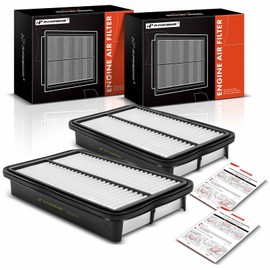 A-Premium 2-PC Engine Air Filter Compatible with Geo Prizm & Toyota Celica, Corolla, MR2 Spyder, 1988-2005, Rigid Panel, Replace# 17801-16040