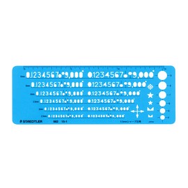 Staedtler 982 15-1 Template Number Ruler 0.5mm for Mechanical Pencils, 1 Ruler