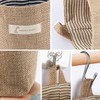 Hotipine Pack of 3 Retro Hanging Storage Bag, Cotton Linen