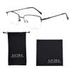 LJCZKA Blue Light Filter Glasses Half Frame Rectangular Men Glasses