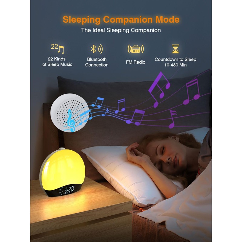 Togaga Newest Sunrise Alarm Clock, Wake Up Light Night Light,