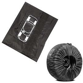 UEAVOID Tyre Protection Cover, Waterproof Spare Wheel Cover, Tyre Cover, Wheel Protection, Tyre Bags, Spare Wheel Cover, with Handle (Diameter 65 cm) (Black)