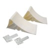Complete Set Wheel Chocks with Holder 2 Pieces White – 1600 kg – Brake Chock Trailer Wedges up to 1.6 t TÜV