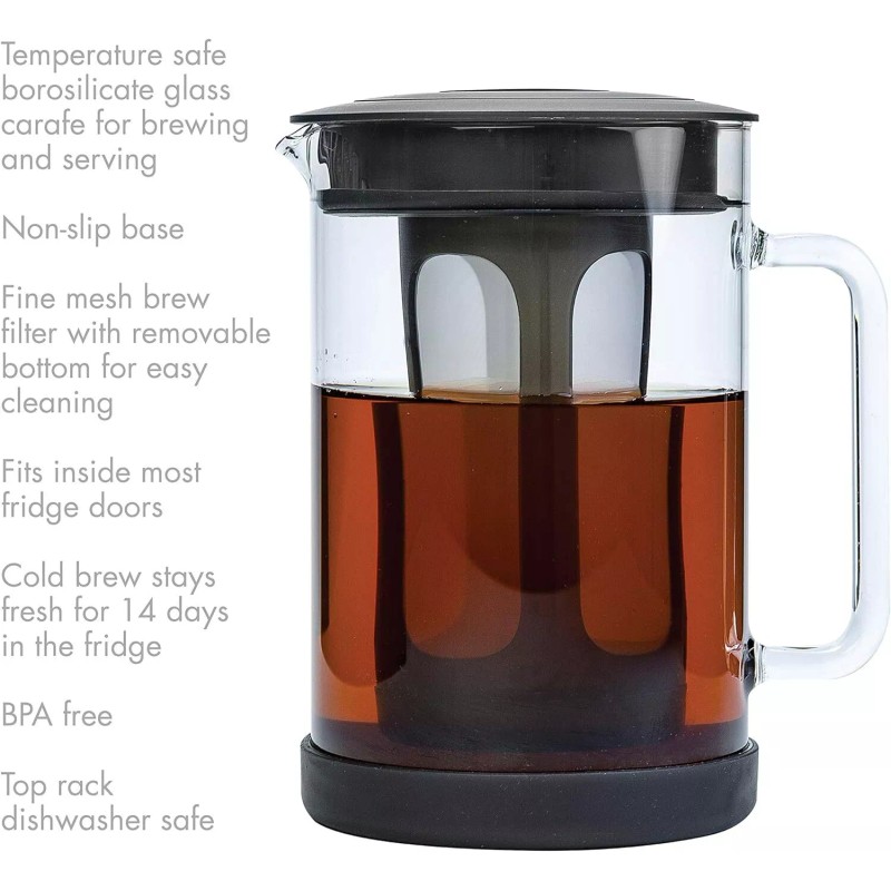Primula Pace Cold Brew Iced Coffee Maker with Durable Glass