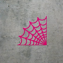 Transparent Decal Stickers of Corner Web Spider (Pink) Premium Waterproof Vinyl Decal Stickers for Laptop Phone Accessory Helmet Car Window Mug Tuber Cup Door Wall Decoration ANDSKUS020646PI080322