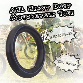 AHL 1 Piece Motorcycle Tube Set Suitable for 2.75/3.00-12 | Motocross Tubes, Tyre Inner Tube
