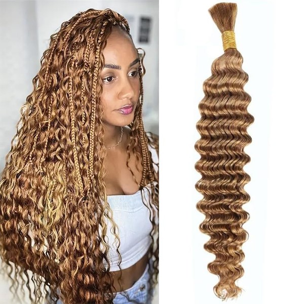 Human Braiding Hair for Boho Braids 14 Inch 50g Highlight
