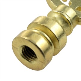 Lovelysp Cap Knob Lamp Decoration Antique Brass Finials for Lamps Solid Metal Screw Cap Knob Lamp Finials (Brass) 1PCS