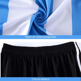 Camiseta de Fútbol, Conjunto de 3 Piezas de Ropa Deportiva de Fútbol para Jóvenes, Camiseta de Regalo para Aficionados