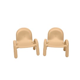 Angeles Baseline 7" Child Chair, Tan, 2 Pack, Stackable Ergonomic Seating Solution for Classrooms and Homeschools