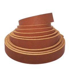 5/8 Inch Leather Strips - Bright Colors 6-7 oz (2.4-2.8 mm) Latigo Leather Strips Great for Belts, Collars,Leather Craft - Made in USA by Pitka Leather (Honey, 5/8' x 36")