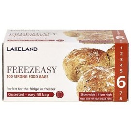 Lakeland Freezeasy Food Freezer Bags, Gusseted, 28 x 41cm, Pack of 100