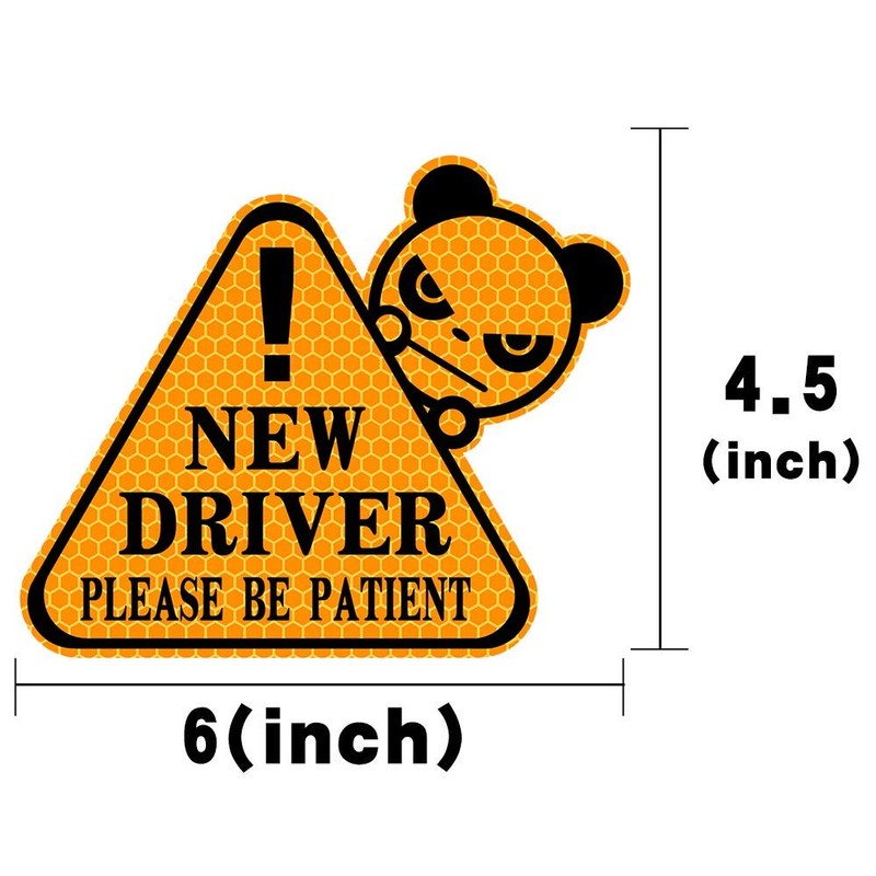 biinfu New Driver Sticker for Car, Funny Vehicle Sign Sticker