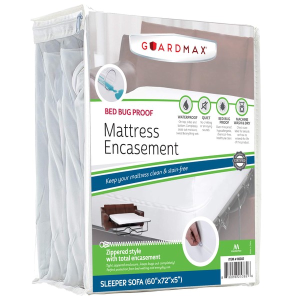 Guardmax Zippered Mattress Encasement - Sleeper Sofa Size - 100%