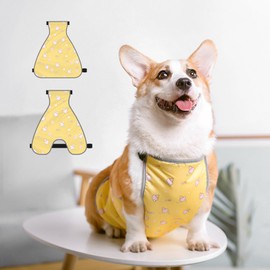 Waterproof Dog Belly Vest, Warm Comfortable Thin Lightweight Belly Cover for Cold Prevention Dog Bib Chest Protector for Corgi Short Leg Puppy (Male)