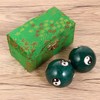 Healifty 1 Pair Jade Massage Balls Chinese Tai Chi Pattern
