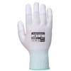 Portwest PU Fingertip Glove, Size: XS, Colour: White, A121WHRXS
