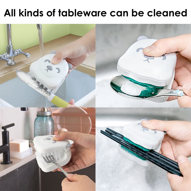 JANKOW Limpiador de cuchillos y cubiertos, cerdas de cepillo para