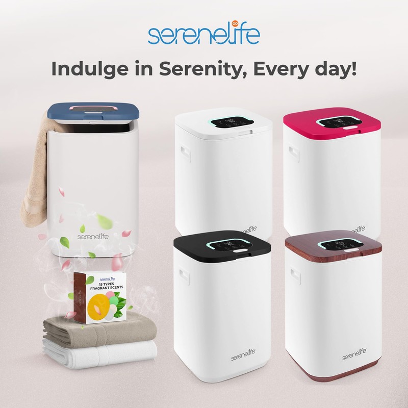 SereneLife Towel Warmer Bucket - Compact 23L Bathroom Towel Heater