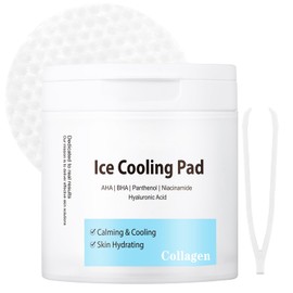 Toner Pads Pore Skincare, Ice Cooling Pad for Exfoliation Care 100 Pads with Collagen Extract for Soothing, Moisturizing, Niacinamide Toner for Women Men Skincare, Ideal for All Skin Types