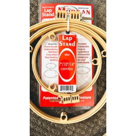 Morgan Quality Products Morgan Quality Products 7"/10"/14" Lap Stand Hoop - Perfect for Hands-Free Embroidery, Quilting & Needlework