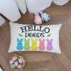 Ogiselestyle Hello Peeps Bunny Throw Pillow Cover, 12 x 20