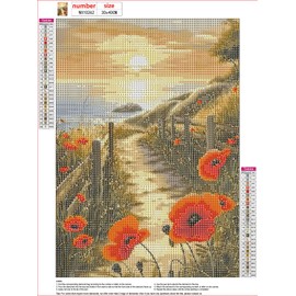 MXJSUA Sea Sunrise 5D Diamond Painting Kits for Adults, Scenery Diamond Art Kits for Beginner, DIY Full Round Drill Diamond Dots Gem Art Kits for Home Wall Decor 12x16 Inch