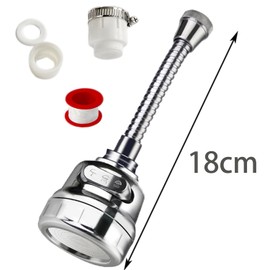 Smaoqingji Water Tap Extension Kitchen Hose - 1 Piece, Silver, Tap Extension, Splash Guard Extension for Taps, Flexible Water Use, Dead End Cleaning