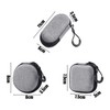 3 Portable Hard Shell Headphone Cases in Grey Over the