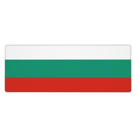 11.8x31.5 inches, Bulgarian Flag Large Long Mouse Pads, Waterproof, Suitable for Office, Games, laptops. Non -Slip Rubber Base
