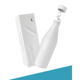 SodaNature® Premium 700ml Edelstahl Flasche für SodaStream Crystal | Zum Sprudeln geeignet, spülmaschinenfest & auslaufsicher | Zubehör für unterwegs inkl. edler Geschenkverpackung (Weiß)