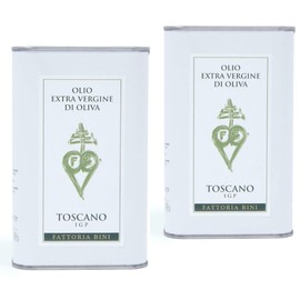 Fattoria Bini Tuscany 1,003 mg/kg Polyphenol Rich Olive Oil Extra Virgin, Green, New 2024-2025 Early Harvest, Versatile for Drinking, Cooking and Finishing Use, No Pesticides, 16.9 Fl Oz (Pack of 2)