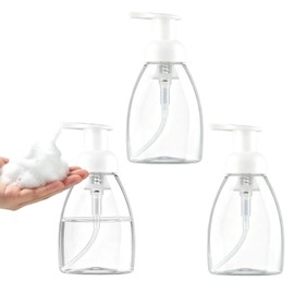 3 Pack 8 Oz Foaming Soap Dispenser BPA Free Refillable Plastic Pump Bottles