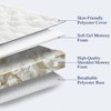 SHOUREN 5 Inch Memory Foam Mattress Topper Queen Size, Extra
