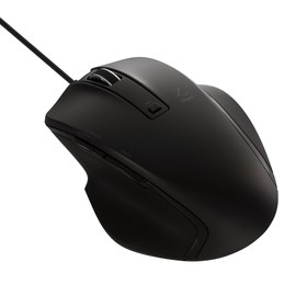 Nakabayashi Z8344 Digio2 Ultimate Shape Wired Mouse, 5 Buttons, Blue LED, Medium, Black