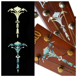 Inlay Stickers for Ukulele Headstock - Torch (2 Colours Set)