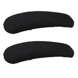 NOPKESV Pack of 2 Office Chair Armrest Covers Stretchy Arm Pad Swive Protective Cover Protectors Elastic Waterproof Sleeve Cover for Home Rest Desk Swivel Chairs (Black)