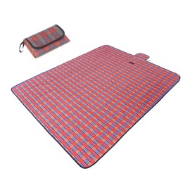 Wind Tour Family Outdoor Waterproof Durable Picnic Blankets with Carry Strap Foldable Sandproof Picnic Floor Mat for Kids Playground Camping Hiking Grass Travelling (1, Red-78.7 * 78.7 in)