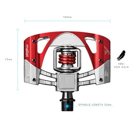 クランクブラザーズ(CRANK BROTHERS) 超軽量 ビンディングペダル マレット3 Ｖ2 レッド 574625