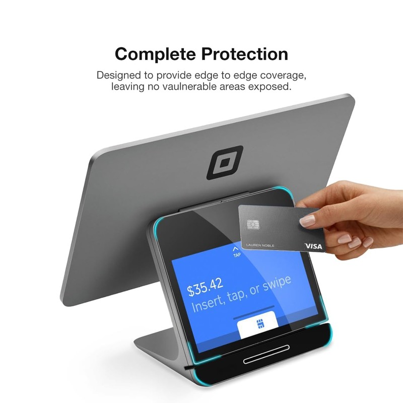 magglass Screen Protector Designed for Square Register (3 Piece) UHD