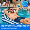 Upholstered Stylish Pool Float Lounger Recliner, Large Floating Chair &