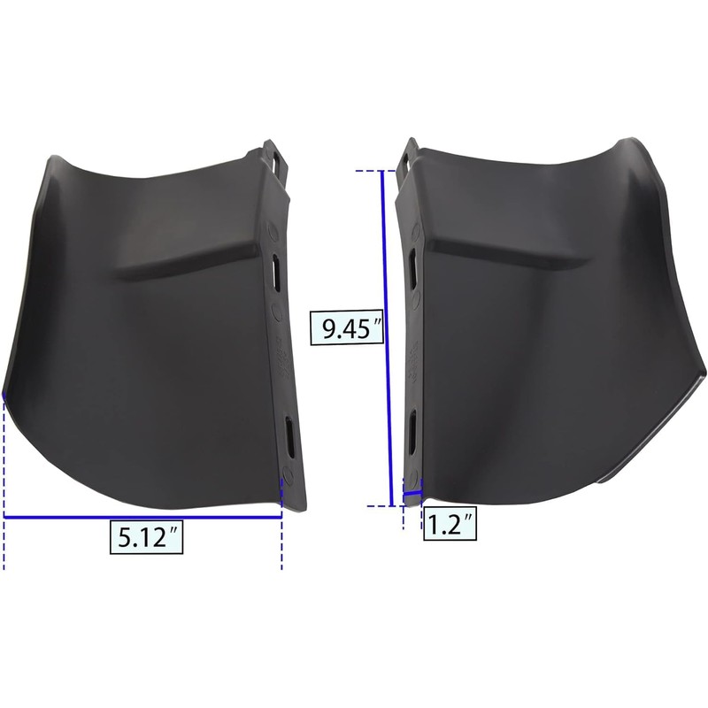 ECOTRIC Rear Bumper Quarter Panel Fillers Kit Compatible with 1986-1990