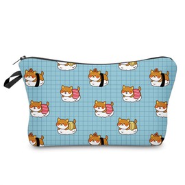 4 Pieces Cosmetic Bag Small Cosmetic Bag Canvas Multifunctional Makeup Bag with Zip for Travel DIY Craft School, multicoloured, Classic